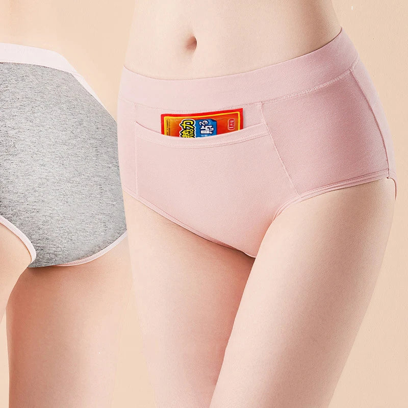 4-Pack Women’s Menstrual Panties – Leak-Proof High-Waist Cotton Period Underwear (Soft & Breathable Briefs)