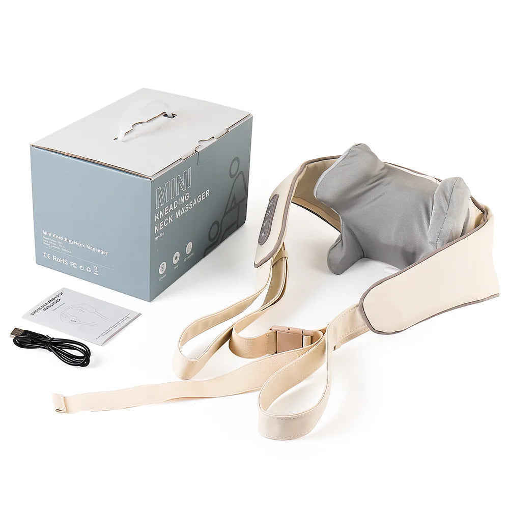 Foreverlily™ 26W Wireless Neck & Shoulder Massager – Deep Kneading Shiatsu with Heat