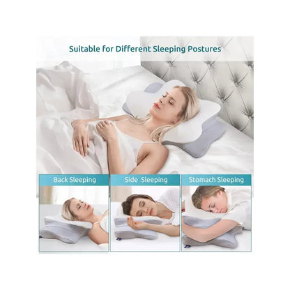 Memory Foam Pillows Smooth cool Ergonomic Neck Support Pillow For Pain Relief High Elastic Soft Washable Home Pillows Bedding