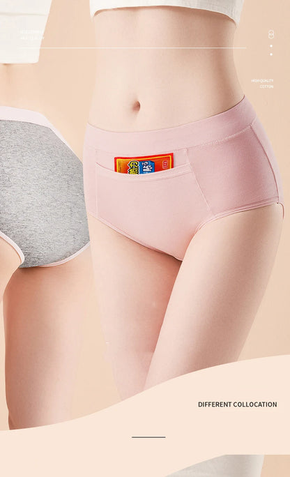 4-Pack Women’s Menstrual Panties – Leak-Proof High-Waist Cotton Period Underwear (Soft & Breathable Briefs)