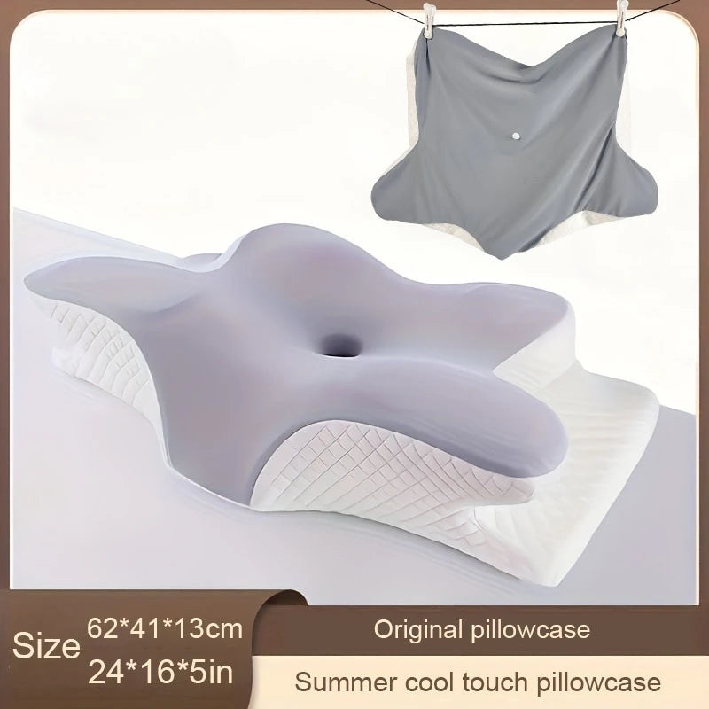 Memory Foam Pillowcase Cervical Pillowcase Pillow Protector Bedding Pillow Cases Cover Cooling Fabric Portable Home Summer Gift