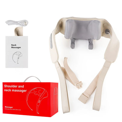 Foreverlily™ 26W Wireless Neck & Shoulder Massager – Deep Kneading Shiatsu with Heat