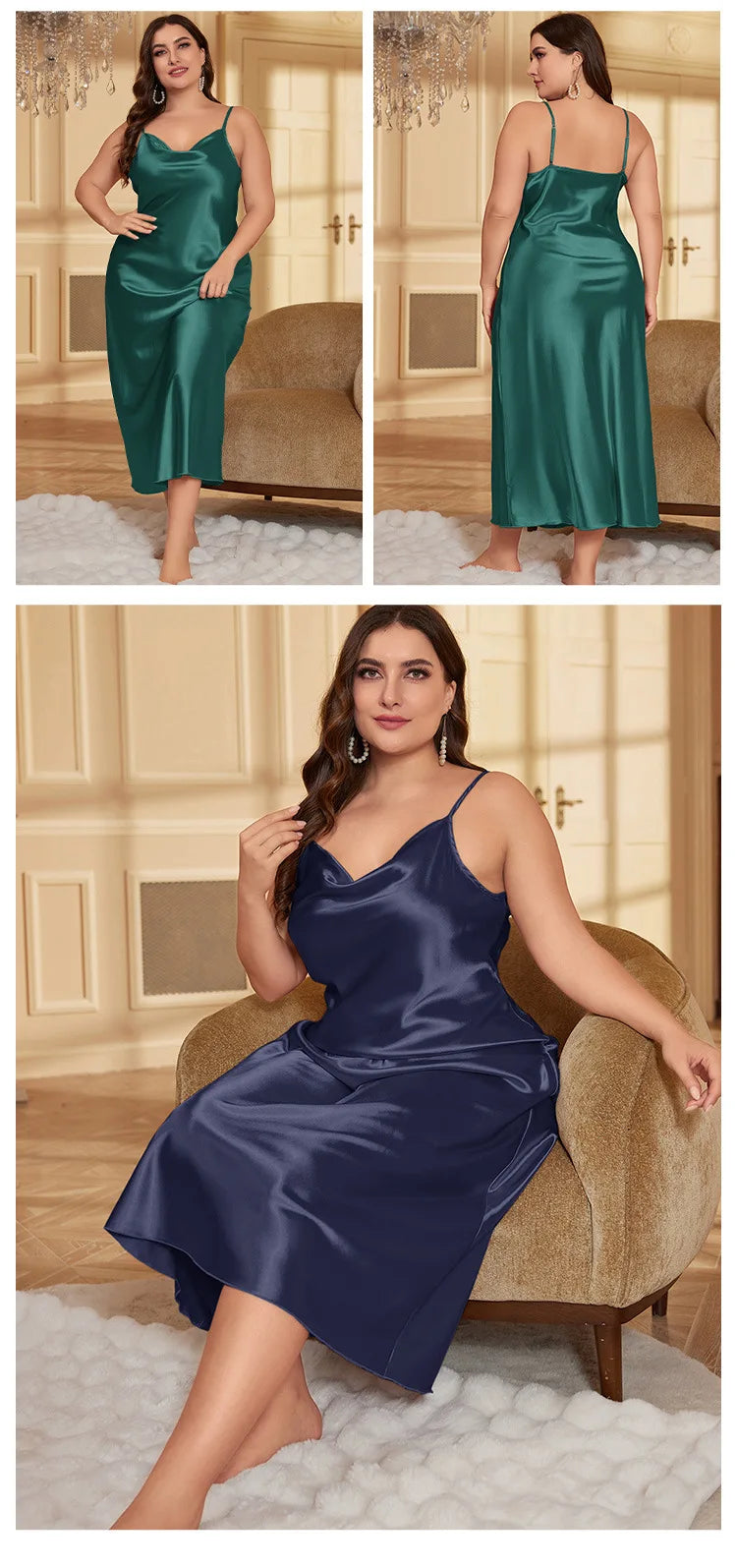 1Pcs Plus Size Cross Border Loose Casual Sexy Dress Summer Thin Fashion Printed Women's Home Sleepwear Comfortable