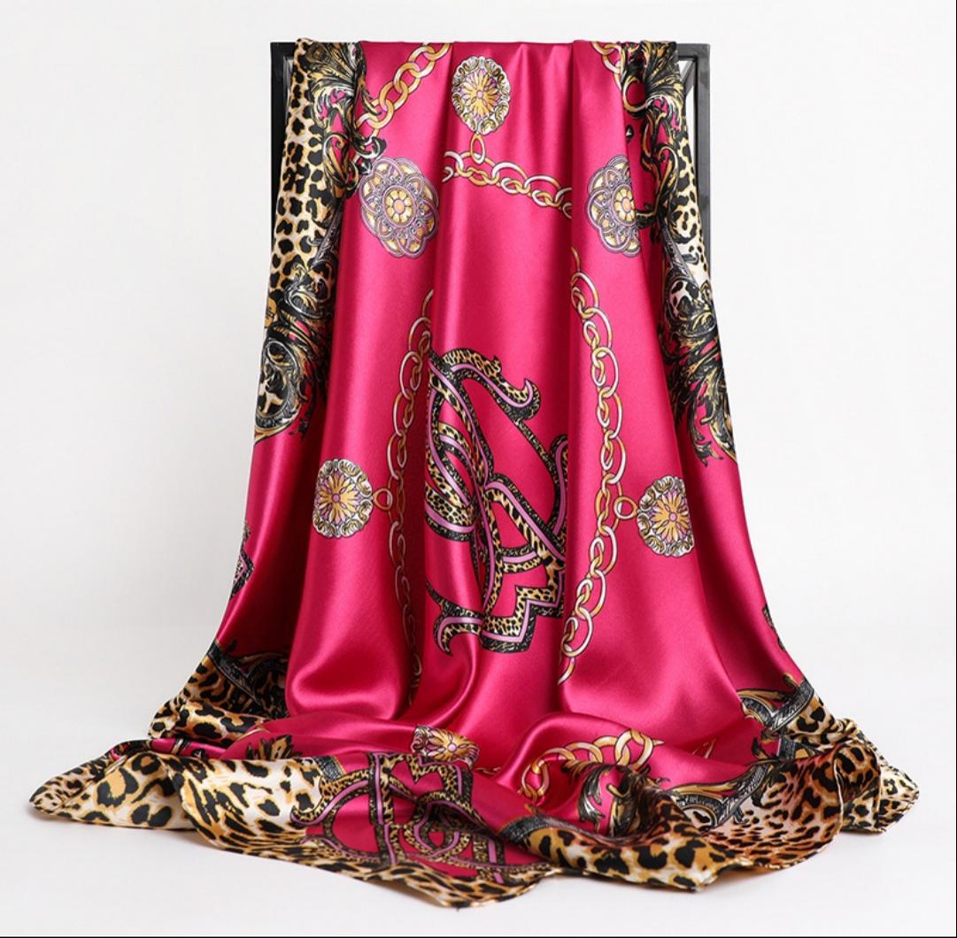 Scarf Fashion Leopard Print  Silk Scarf myETYN