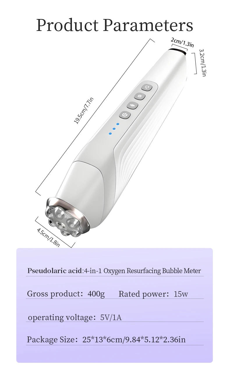 RF Facial Beauty Device with LED Photon Therapy