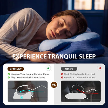 Cold Sleeping Memory Pillow Slow Rebound Memory Cotton Pillow Neck Pillow Butterfly Pillow Cervical Pillow ErgonomicSleep Pillow