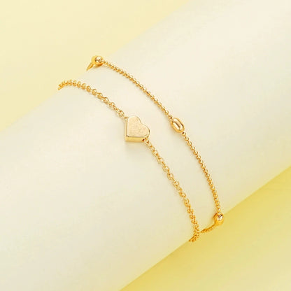 Women’s Imitation Pearl Heart Jewelry Set – Gold or Silver Beaded Necklace & Bracelet