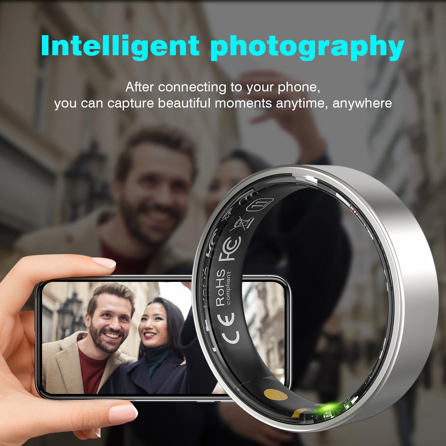 Smart Ring – Sleep & Activity Tracker, iPhone & Android Compatible