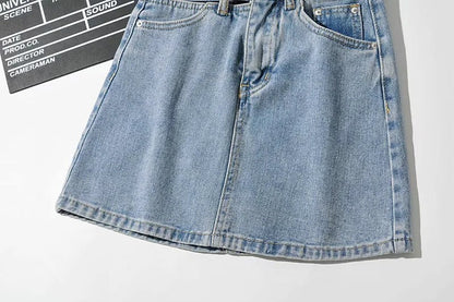 Side Cut Denim Skirt Women's New Sexy Bag Hip Skirt myETYN