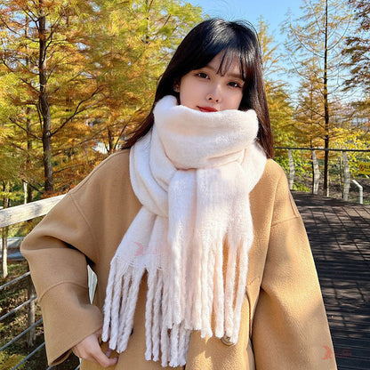 Soft And Warm Tassel Rectangular Scarf Shawl myETYN