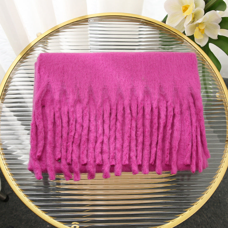 Soft And Warm Tassel Rectangular Scarf Shawl myETYN