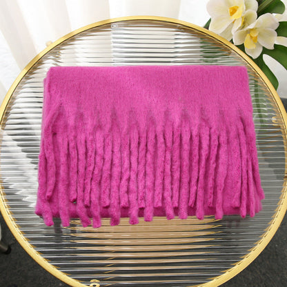 Soft And Warm Tassel Rectangular Scarf Shawl myETYN