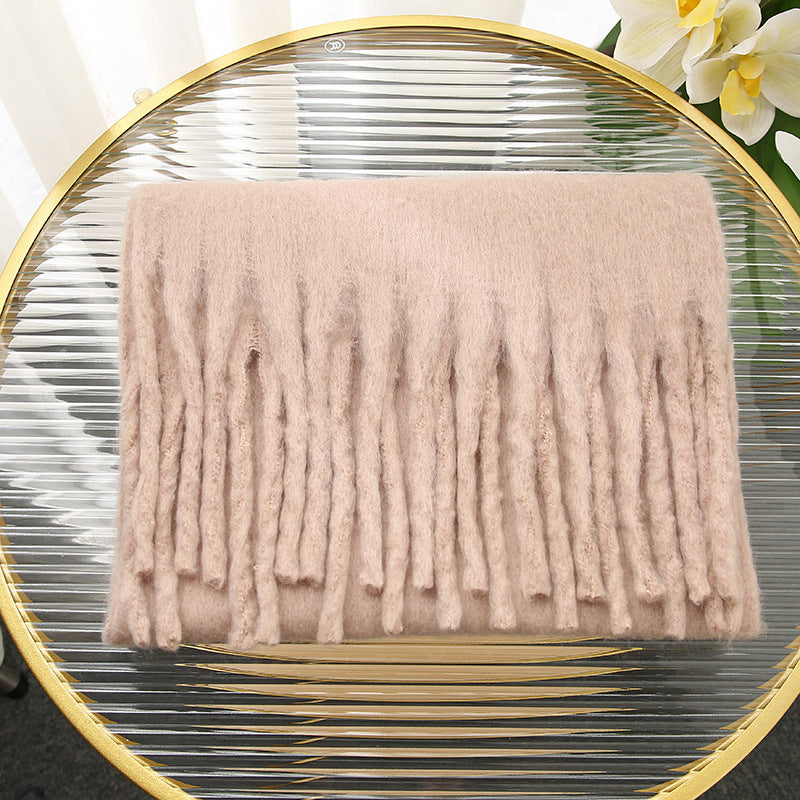 Soft And Warm Tassel Rectangular Scarf Shawl myETYN