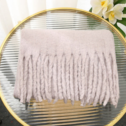 Soft And Warm Tassel Rectangular Scarf Shawl myETYN