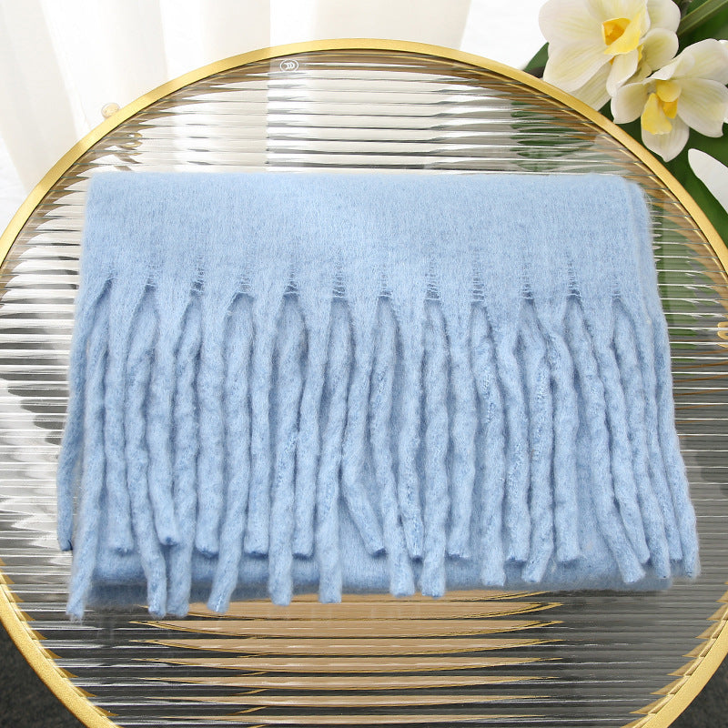 Soft And Warm Tassel Rectangular Scarf Shawl myETYN