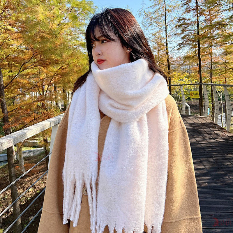 Soft And Warm Tassel Rectangular Scarf Shawl myETYN