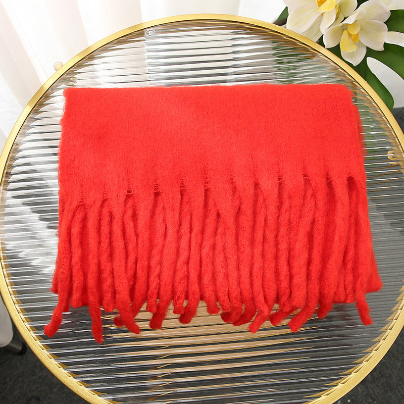 Soft And Warm Tassel Rectangular Scarf Shawl myETYN