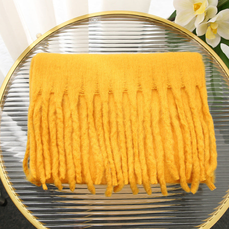 Soft And Warm Tassel Rectangular Scarf Shawl myETYN