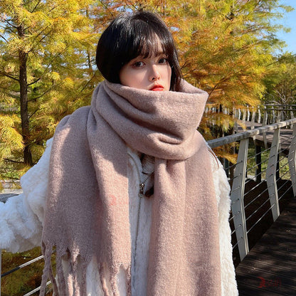 Soft And Warm Tassel Rectangular Scarf Shawl myETYN