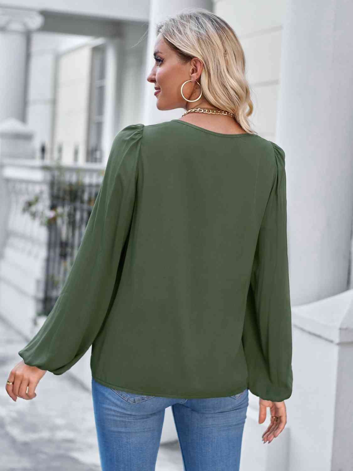 Square Neck Puff Sleeve Top myETYN