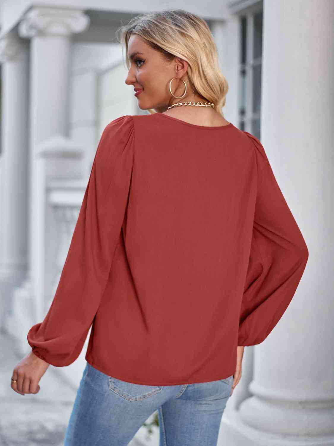 Square Neck Puff Sleeve Top myETYN