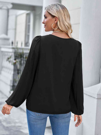 Square Neck Puff Sleeve Top myETYN