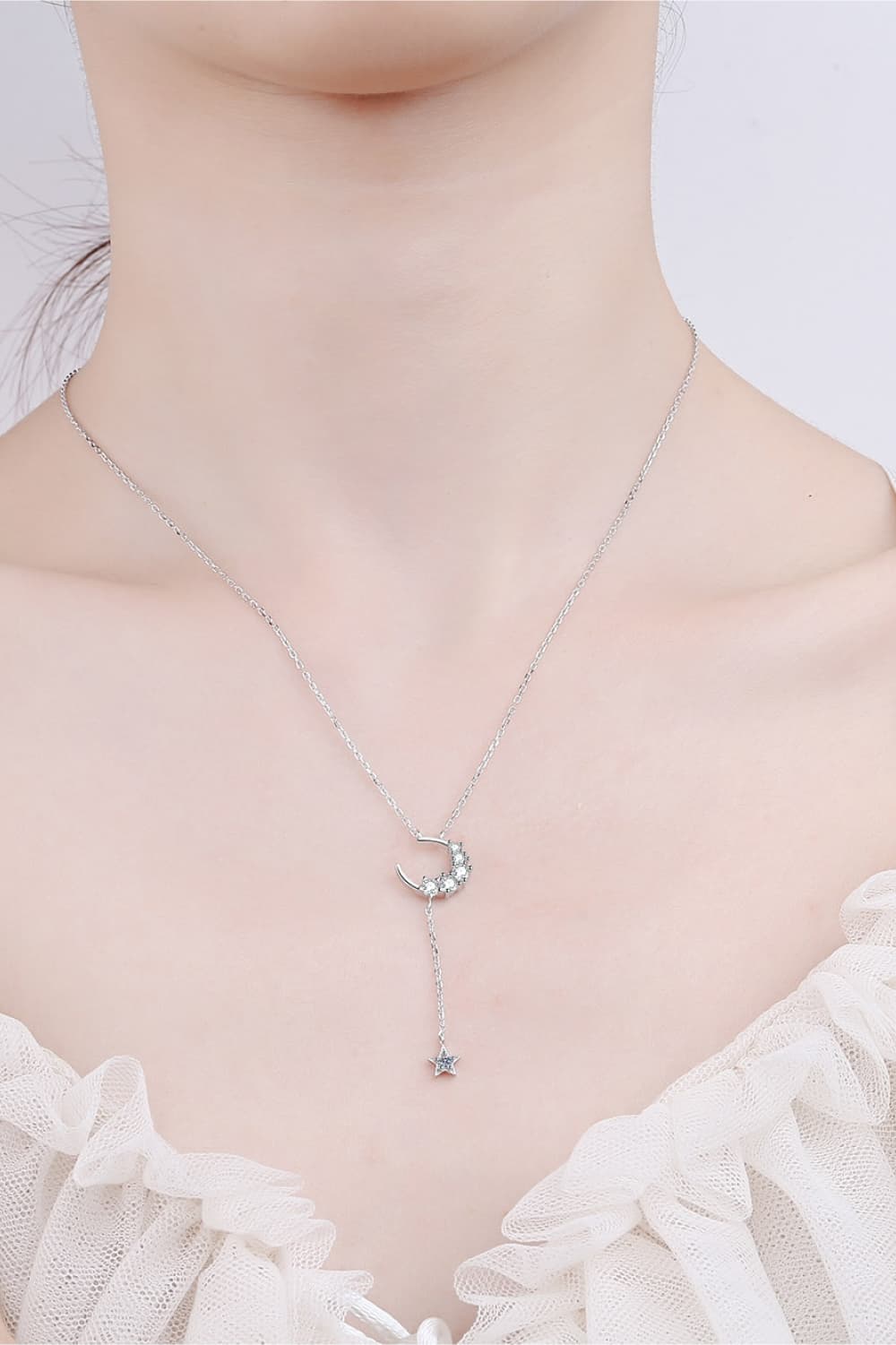 Star & Moon Moissanite Necklace myETYN