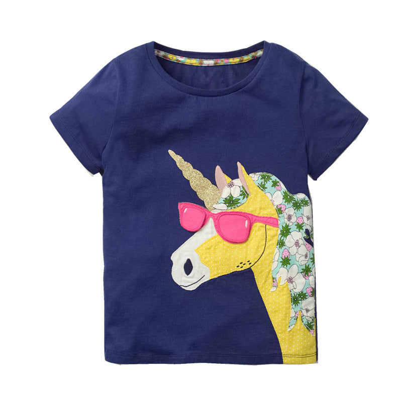 Summer Girls Cute Cartoon Short Sleeve T Shirt myETYN