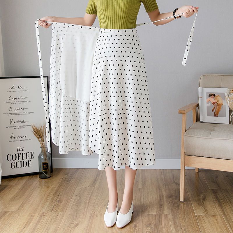 Sun-proof Skirt Chiffon Half-length High Waist A- Line With Lining myETYN