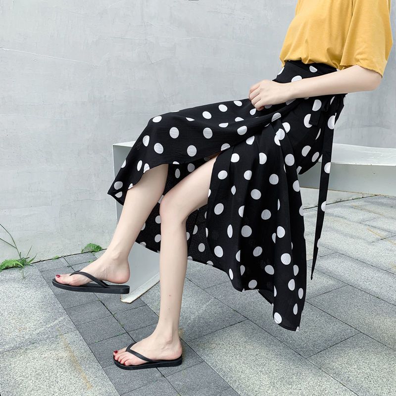 Sun-proof Skirt Chiffon Half-length High Waist A- Line With Lining myETYN