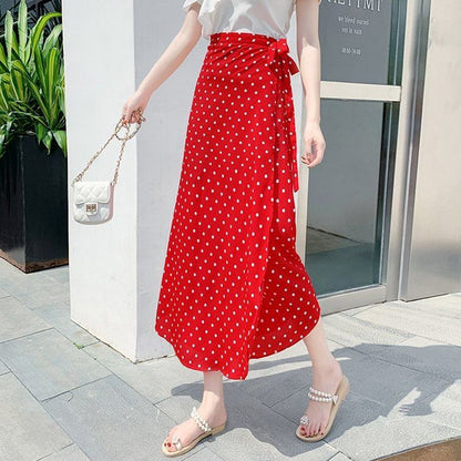 Sun-proof Skirt Chiffon Half-length High Waist A- Line With Lining myETYN