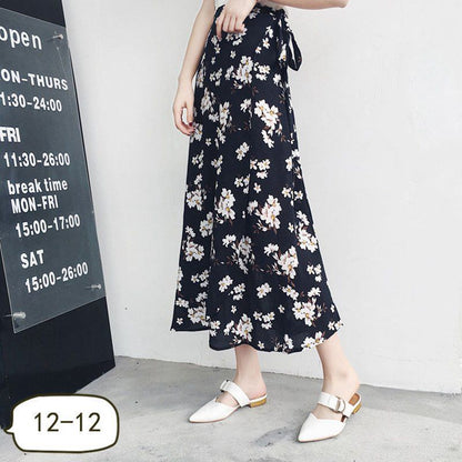 Sun-proof Skirt Chiffon Half-length High Waist A- Line With Lining myETYN