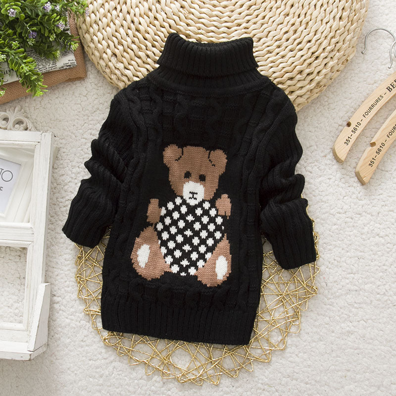 Thickened baby pullover turtleneck sweater myETYN