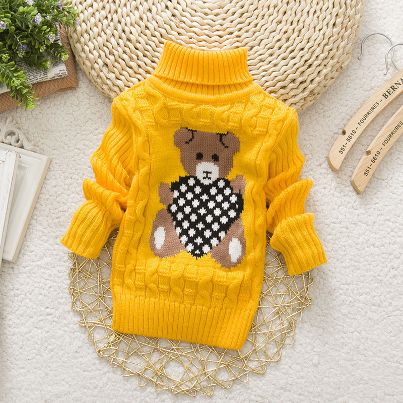 Thickened baby pullover turtleneck sweater myETYN