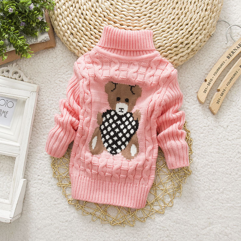 Thickened baby pullover turtleneck sweater myETYN