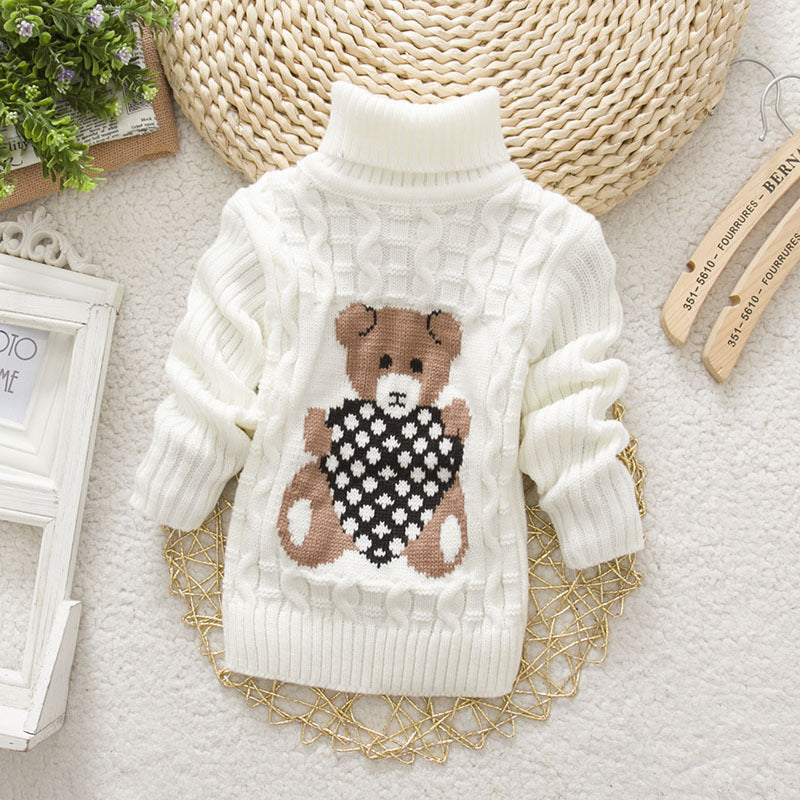 Thickened baby pullover turtleneck sweater myETYN