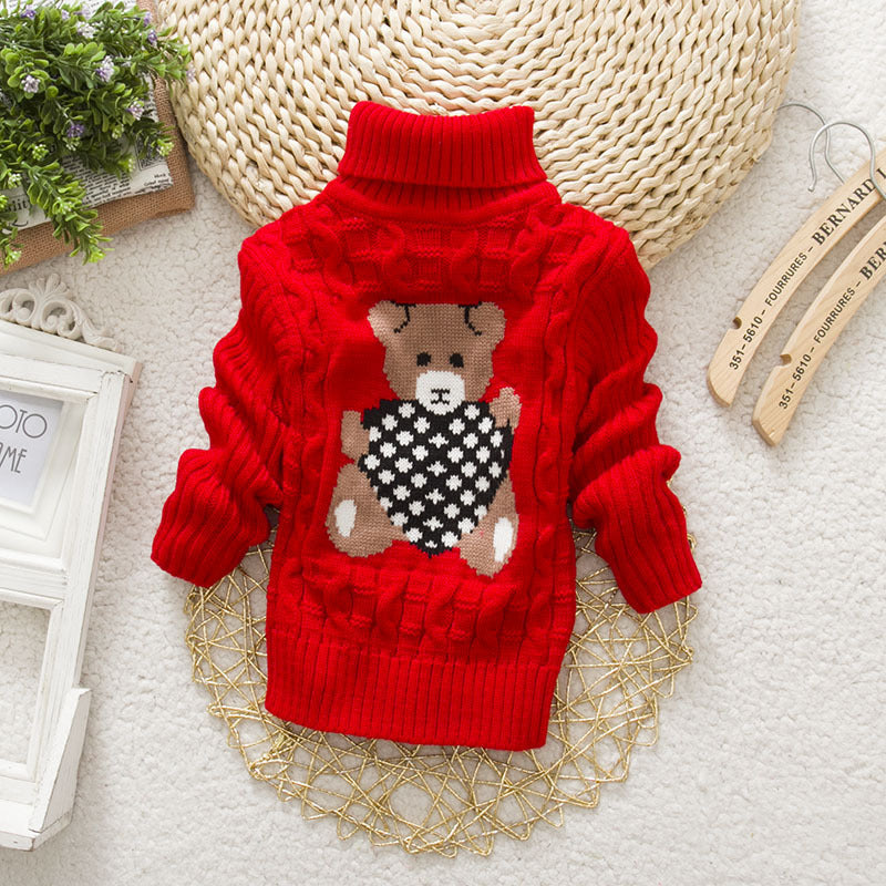 Thickened baby pullover turtleneck sweater myETYN