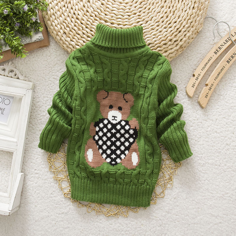 Thickened baby pullover turtleneck sweater myETYN