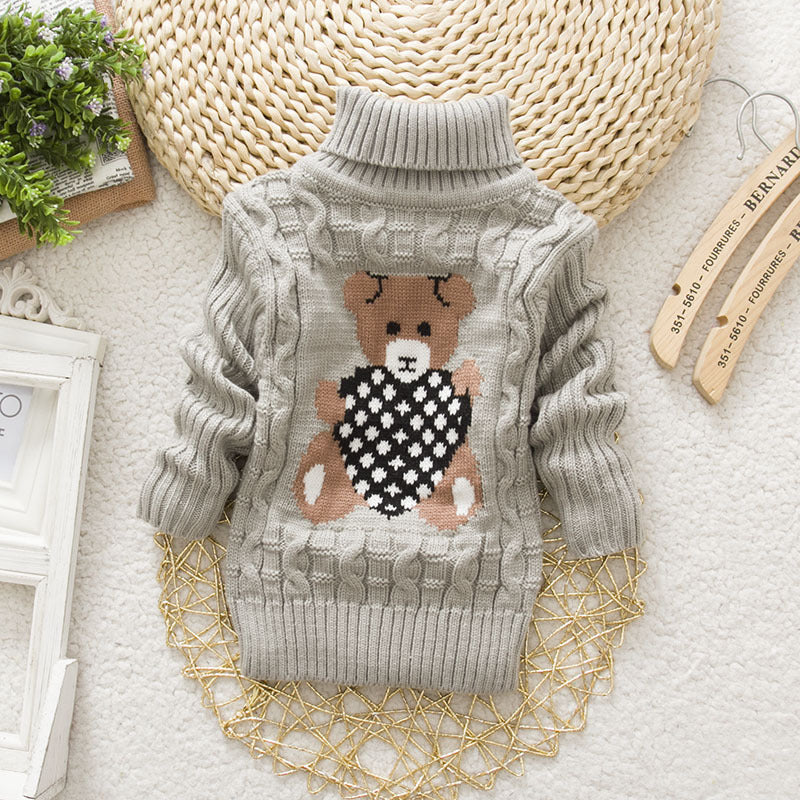 Thickened baby pullover turtleneck sweater myETYN