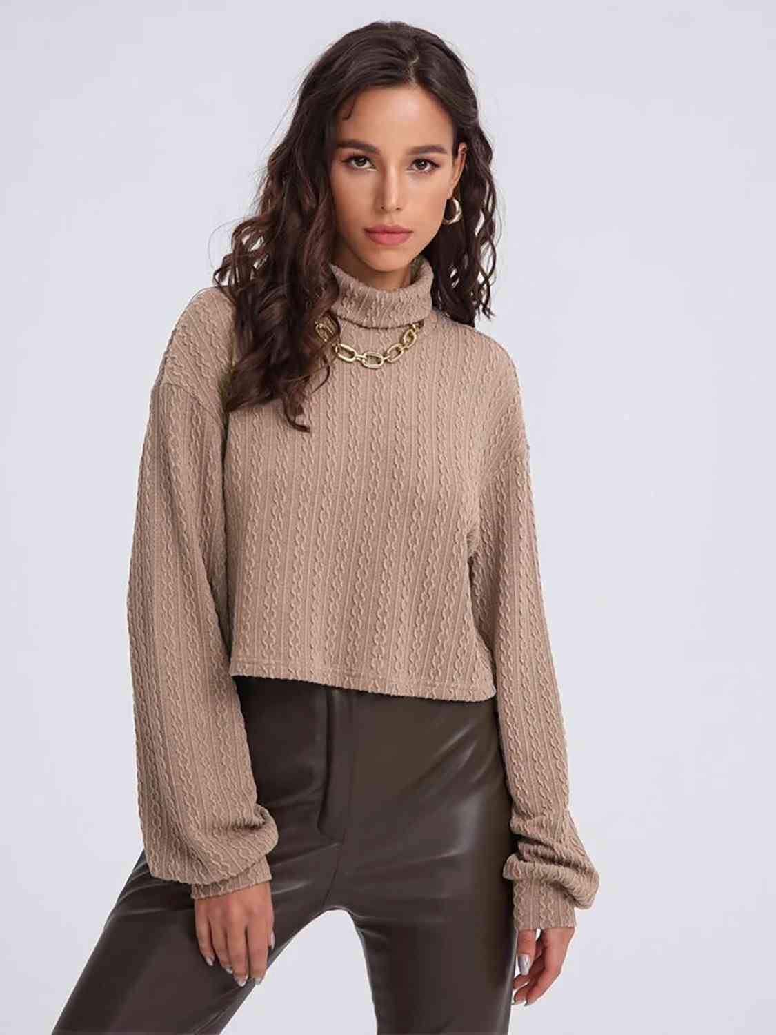 Turtleneck Long Sleeve Top myETYN