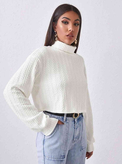 Turtleneck Long Sleeve Top myETYN