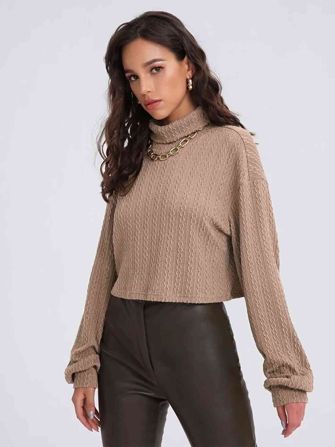 Turtleneck Long Sleeve Top myETYN