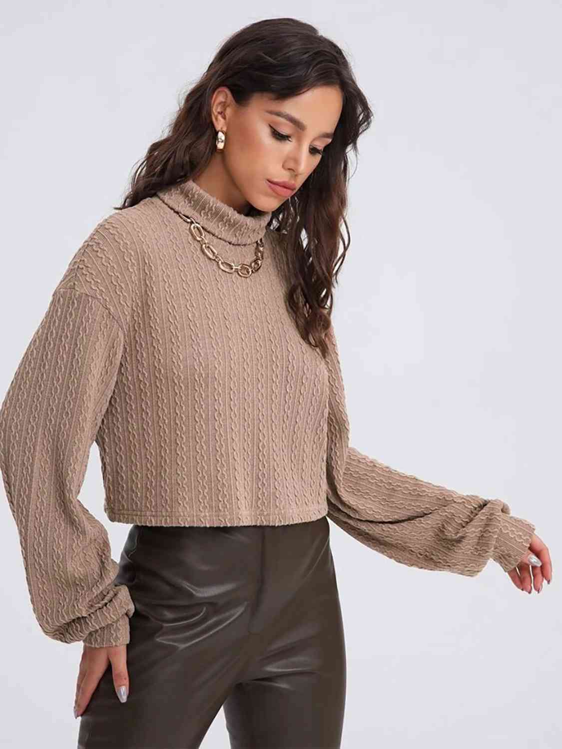 Turtleneck Long Sleeve Top myETYN