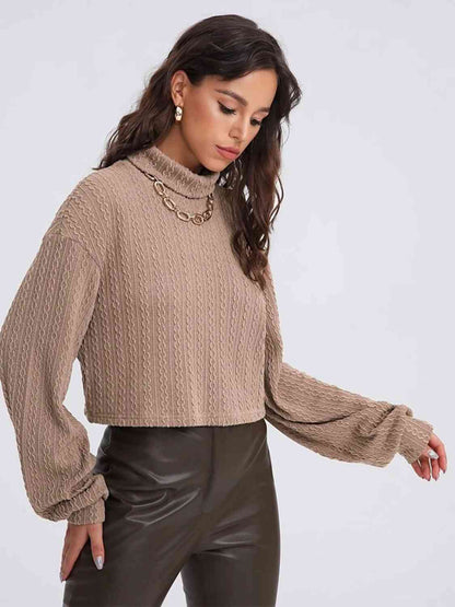 Turtleneck Long Sleeve Top myETYN