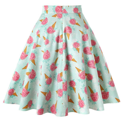 Vintage print Hepburn skirt myETYN