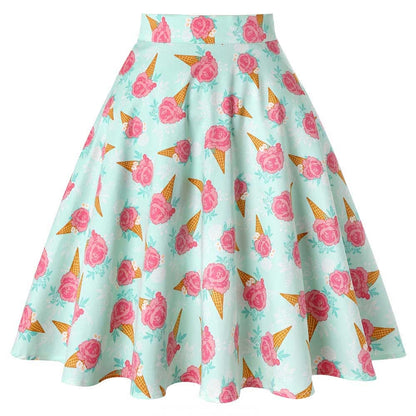 Vintage print Hepburn skirt myETYN