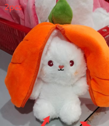 Wanghong Cute Transforms Into Strawberry Rabbit Doll Plush Toy myETYN