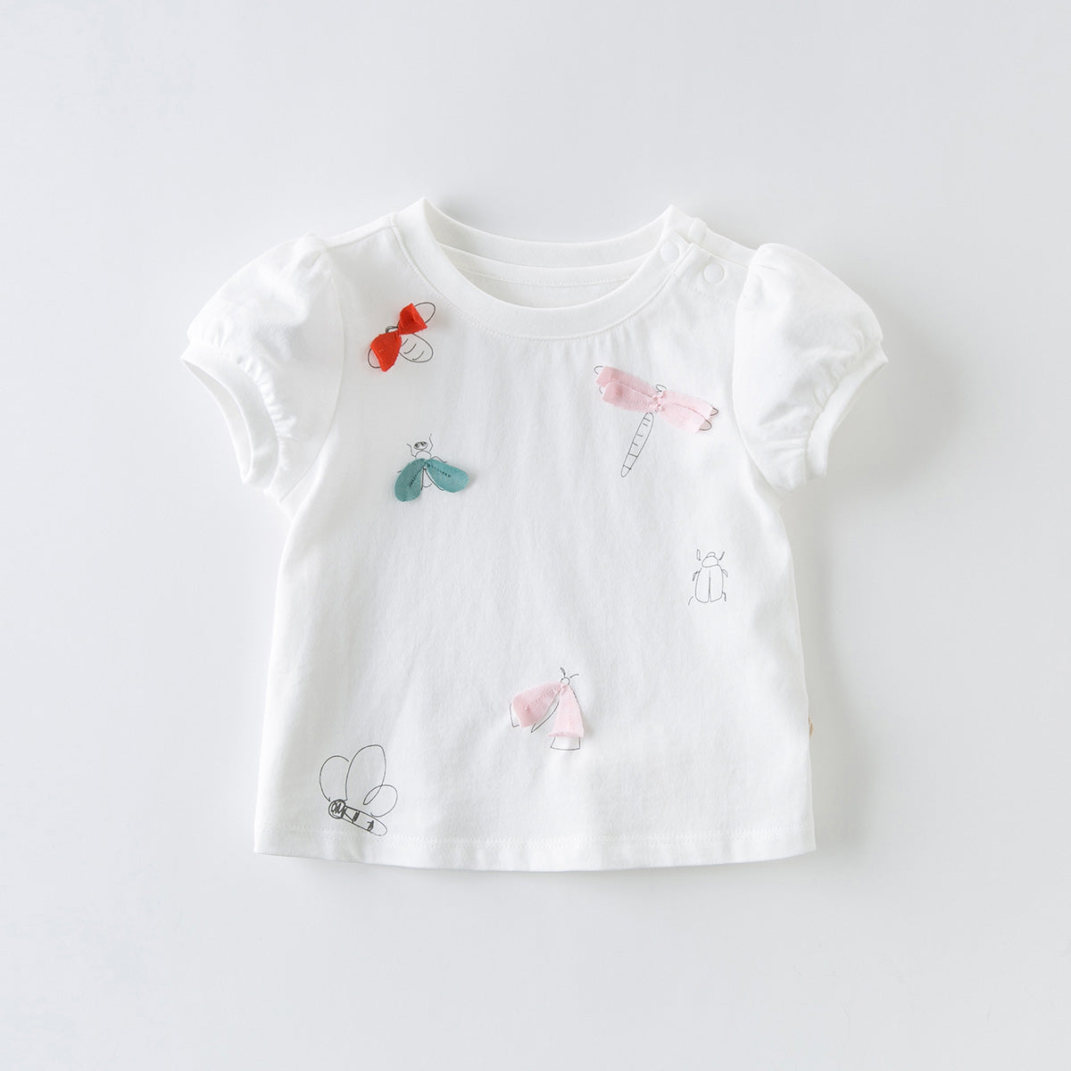 White Cotton Unisex Shirt for Baby myETYN