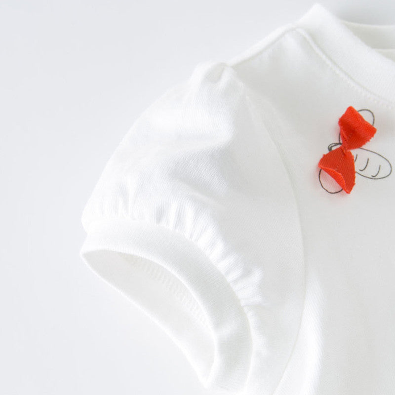 White Cotton Unisex Shirt for Baby myETYN