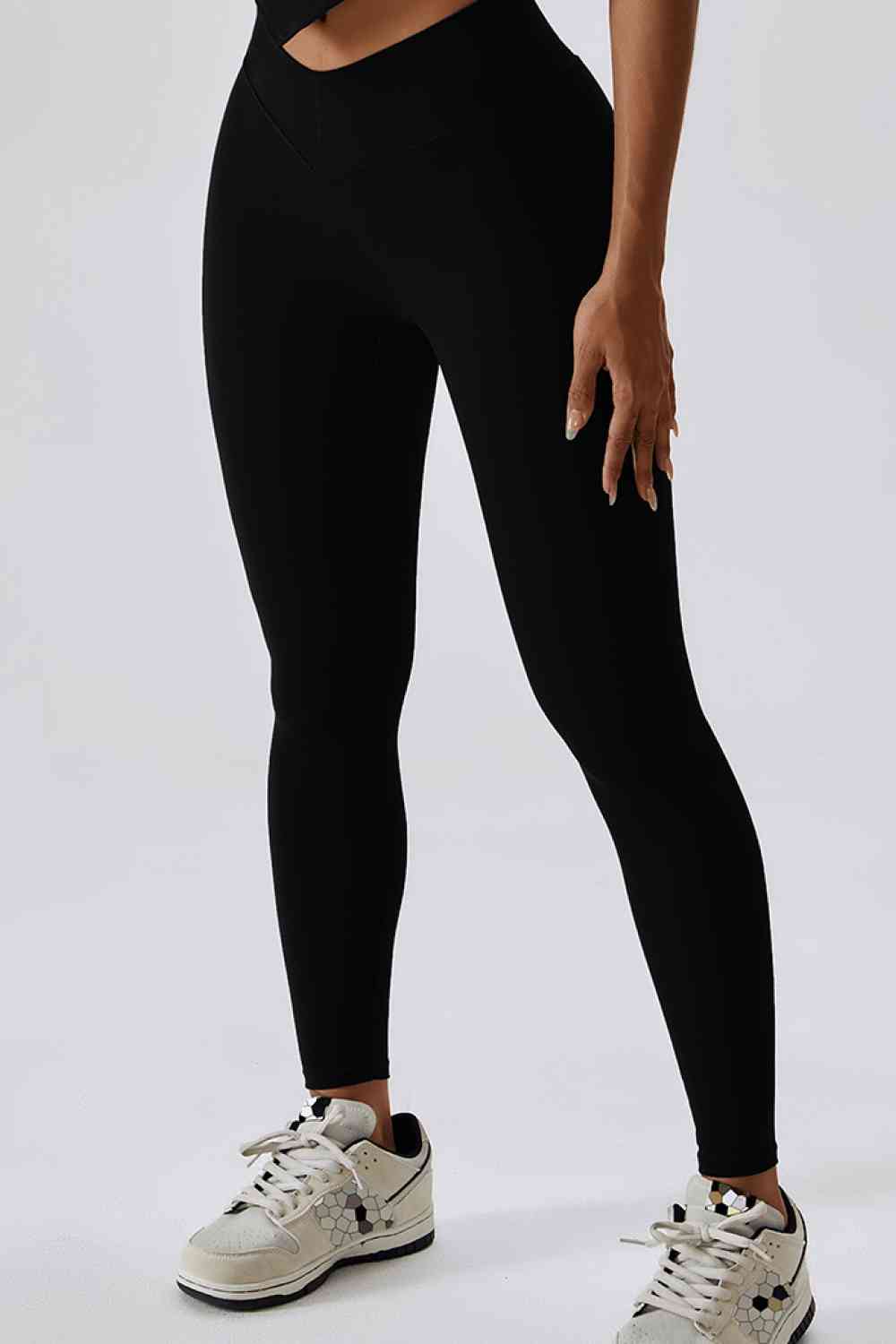 Wide Waistband Slim Fit Back Pocket Sports Leggings myETYN